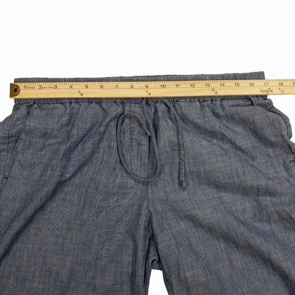 J.Crew Women's Chambray Drawstring Pants Size 12 - Picture 8 of 10